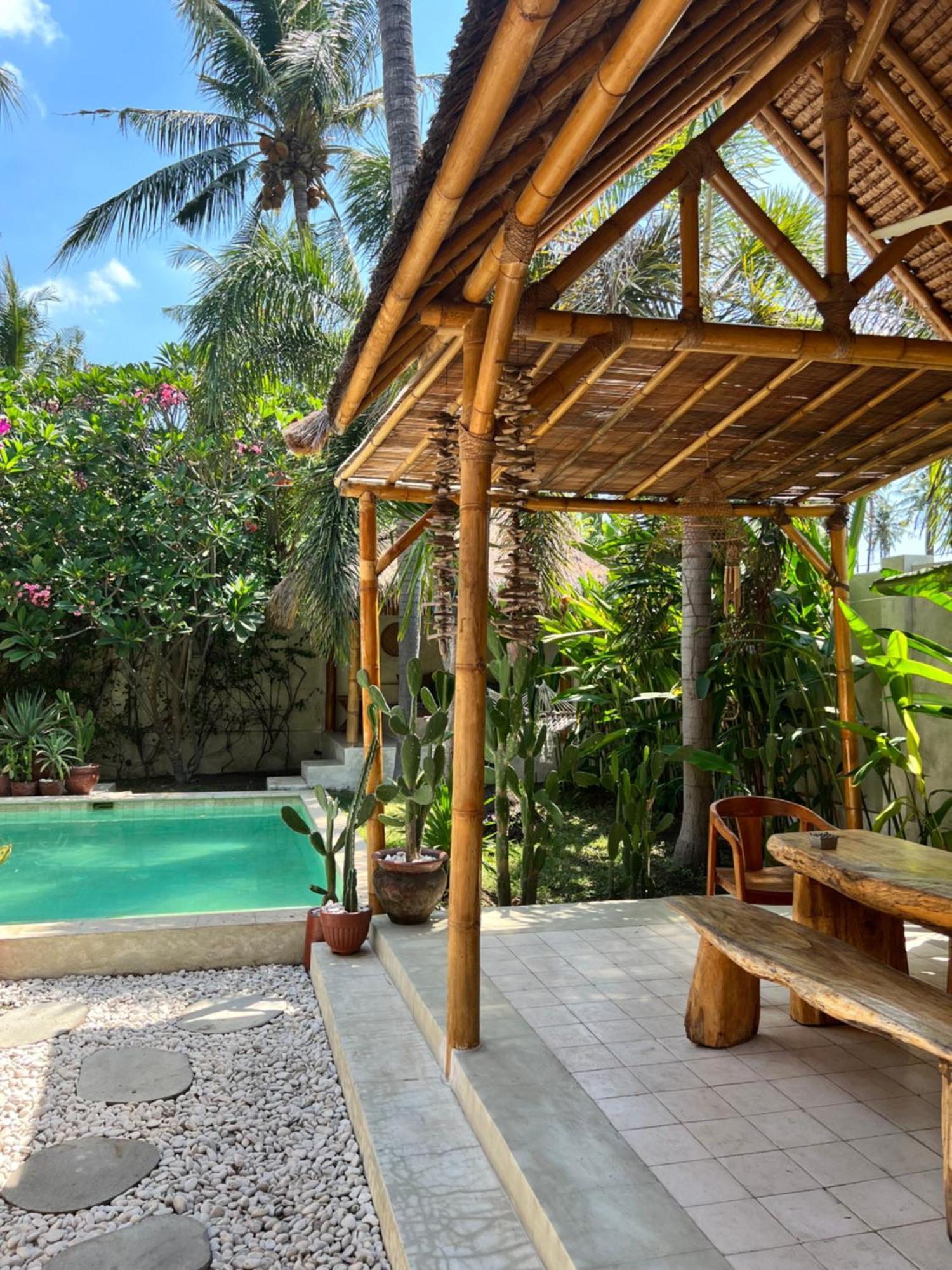 Villa Burung Gili Air Authentic 3-Bedroom Bamboo Villa With Private Pool Экстерьер фото